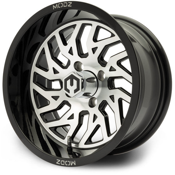 MODZ® Carnage Machined Black 14" Golf Cart Wheel