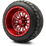 T&W Combo - MODZ® 14" Assassin Brushed Red with Ball Mill Wheels