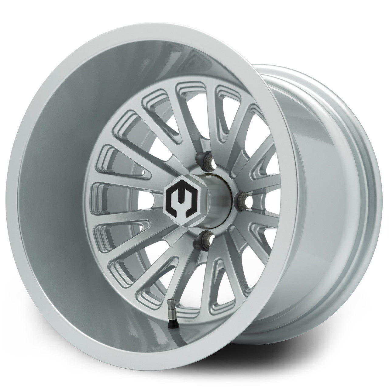 MODZ® Assassin Glossy Silver 14" Golf Cart Wheel