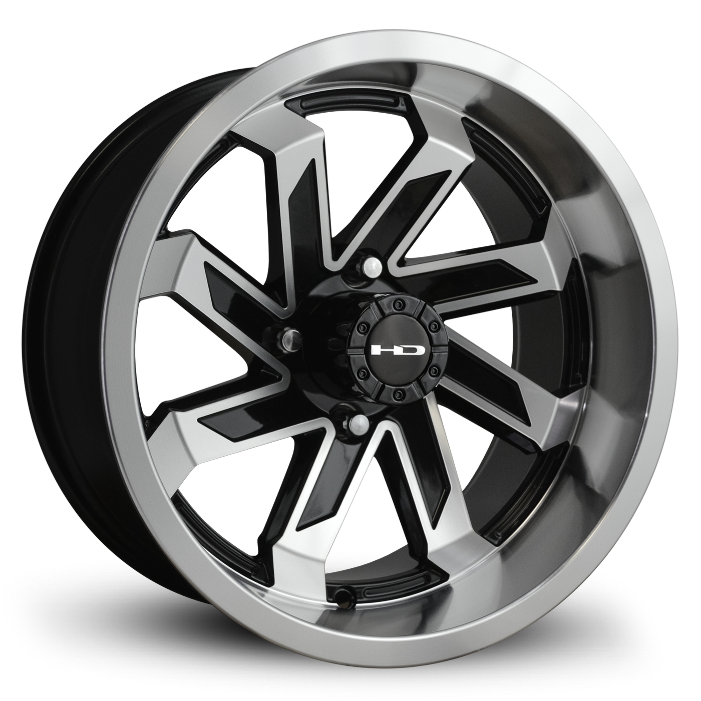 HPD HD Golf Saw Wheel, Gloss Black/Full Machined, 12" or 14"