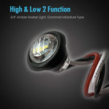 White LED Marker/Bullet Light, Rubber Grommet, 3/4"