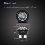 White LED Marker/Bullet Light, Rubber Grommet, 3/4"