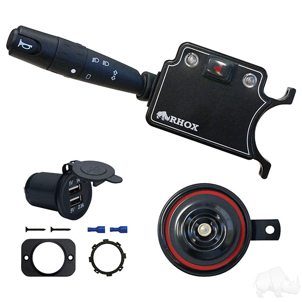 LED Light Bar Kit, RGBW, Club Car Precedent, Electric 08.5+, 12-48v, (Deluxe, Linkage)
