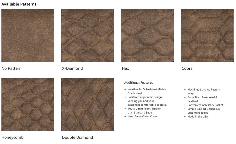 Modz FS1 Custom Front Seat, Brown Base