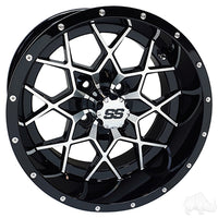 RHOX RX387 Wheel, Machined Gloss Black Finish, 15x7