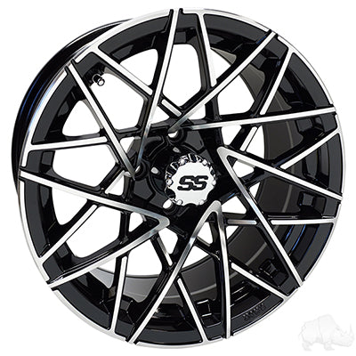 RHOX RX395 Wheel, Machined Gloss Black, 15x7