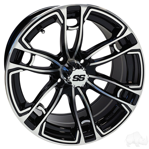 RHOX RX398 Wheel, Machined Gloss Black, 15x7