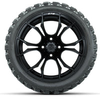 GTW Spyder Matte Black Wheels 15x7 with 23x10-R15 Nomad All-Terrain Tires