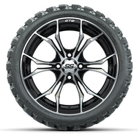 GTW Spyder Machined/Black Wheels 15x7 with 23x10-R15 Nomad All-Terrain Tires