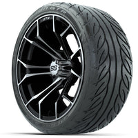 GTW Spyder Machined & Black Wheels 15x7 with 215/40-R15 Fusion GTR Street Tires