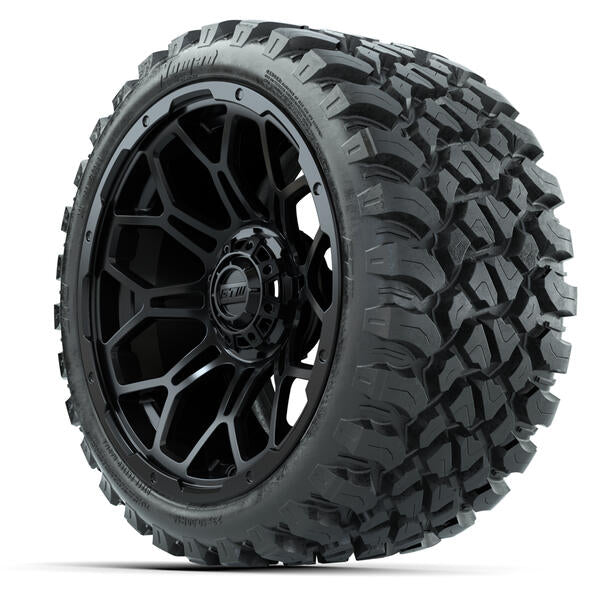 GTW Bravo Matte Black Wheels 15x7 with 23x10-R15 Nomad All-Terrain Tires