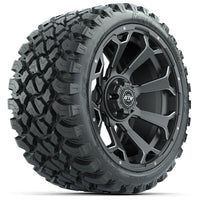 GTW Raven Matte Gray Wheels 15x7 with 23x10-R15 Nomad All-Terrain Tires