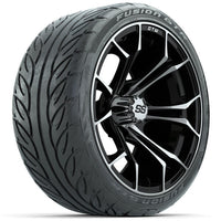 GTW Spyder Machined & Black Wheels 15x7 with 215/40-R15 Fusion GTR Street Tires