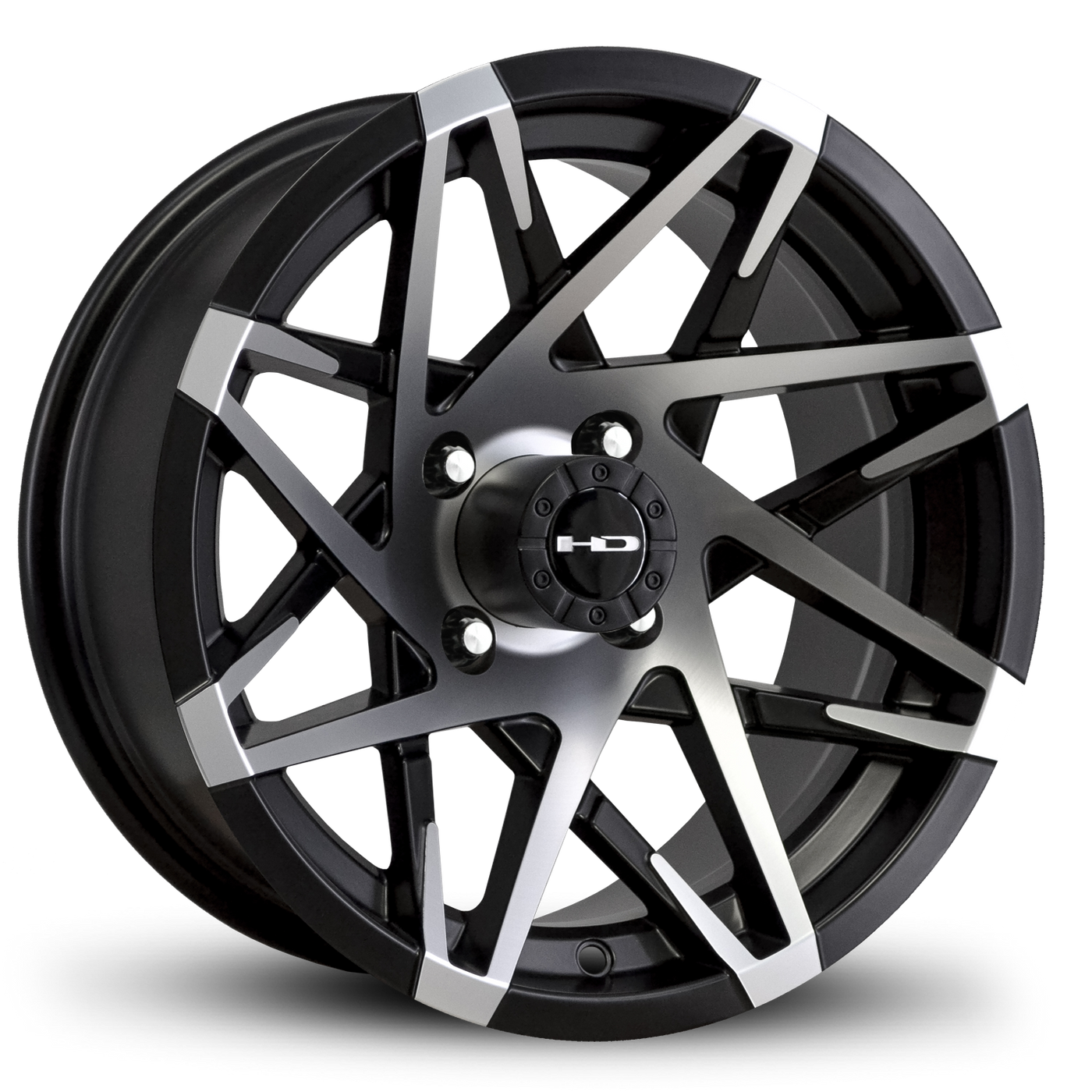 HPD HD Golf Canyon Wheel, Satin Black Machined, 10", 12" or 14"