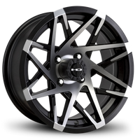 HPD HD Golf Canyon Wheel, Satin Black Machined, 10", 12" or 14"
