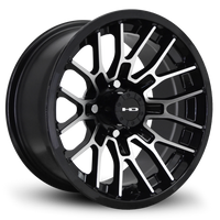 HPD HD Golf RTC Wheel, Gloss Black/Machine Face, 12" or 14"