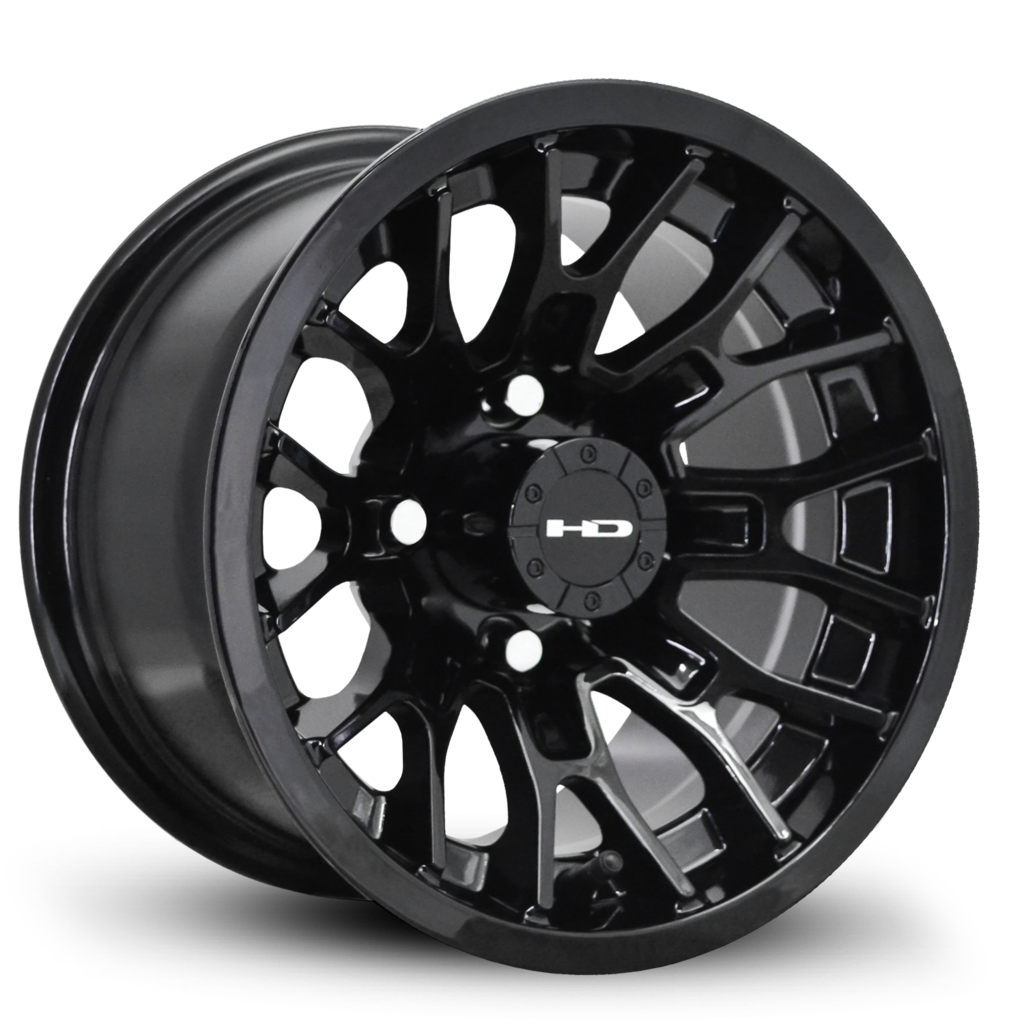 HPD HD Golf RTC Wheel, All Gloss Black, 12" or 14"