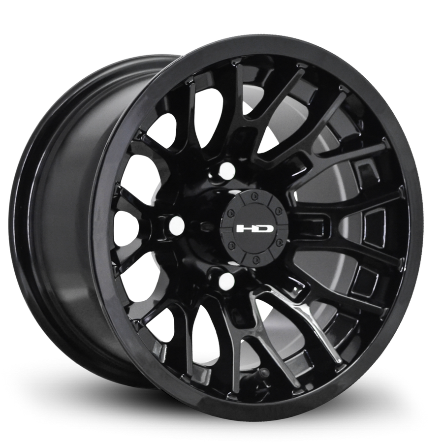 HPD HD Golf RTC Wheel, All Gloss Black, 12" or 14"