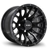 HPD HD Golf RTC Wheel, Gloss Black/Rivets, 12" or 14"