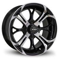 HPD HD Golf Spinout Wheel, Gloss Black/Machined Face, 14"