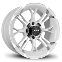 HPD HD Golf Spinout Wheel, Gloss White/Machined Face, 14"