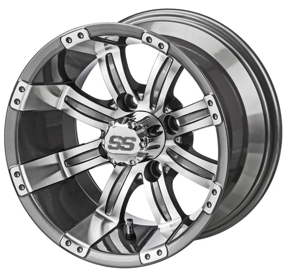 LSI Casino Wheel, Gun Metal/Machined, 10", 12", or 14"