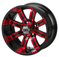 LSI Casino Wheel, Black/Red, 12", or 14"