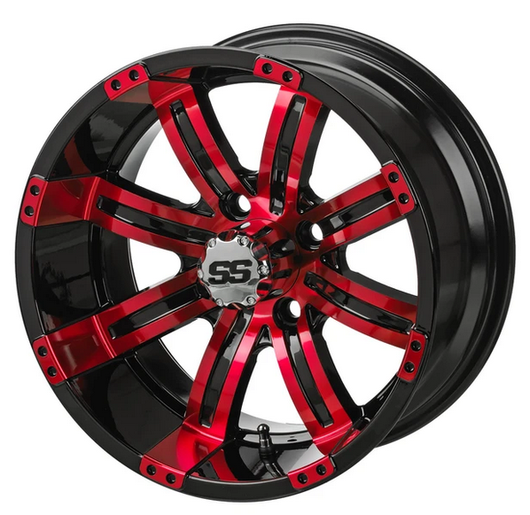 LSI Casino Wheel, Black/Red, 12", or 14"
