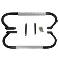 Jakes Nerf Bar Set, Black with Diamond Plate, Club Car Precedent 2004+