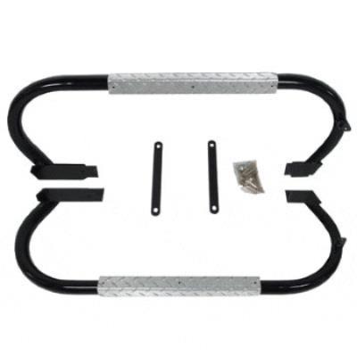 Jakes Nerf Bar Set, Black with Diamond Plate, Club Car Precedent 2004+