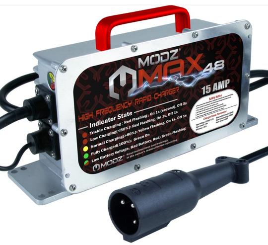 MODZ® MAX48 15 Amp Club Car Battery Charger for 48 Volt Golf Carts