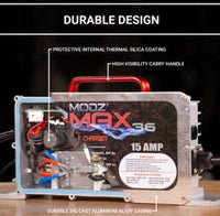 MODZ® MAX36 15 Amp Charger for 36 Volt Golf Carts with Crowfoot Plug