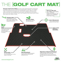 Xtreme Golf Cart Mat, EZGO TXT 1996+, S2 Pre-2020, Express S4 Pre-2020, Valor, Cushman